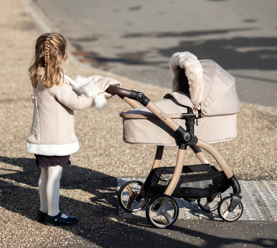 Egg stroller cheap fur hood