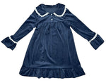 Velour nightdress navy