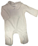 Unisex bunny  velour babygrow