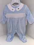 Velour star babygrow