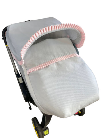 Spanishcar seat pique covers fits Doona  pram can be customised as shown in picture handle separate