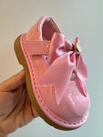 Bella bow shoe-pink uk3-uk8