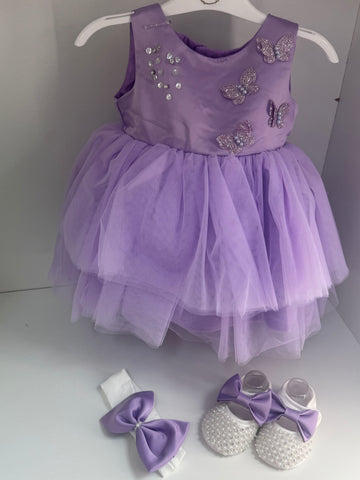 Ruby dress with matching accessories