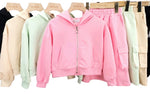 Cargo skirt and hoody pink