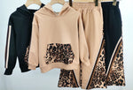 Leopard print loungewear beige