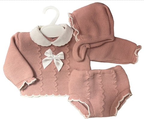 Ava Spanish 3 piece set dusty pink