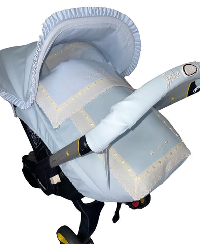 Spanishcar seat covers fits Doona  pram can be customised as shown in picture handle separate