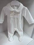 Zoey velour babygrow