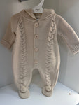 Baby knitted onesie-beige