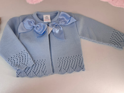 Blue bow cardigan