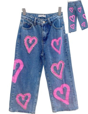 Heart  flare jeans