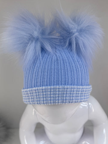 New born Fur pompom hat