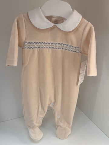 Hudson velour  babygrow