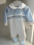 Hudson velour  babygrow