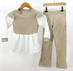 ) Chloe ribbed flare loungewear