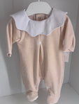 Hudson velour  babygrow