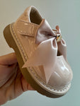 bella bow shoe beige  uk3-uk8