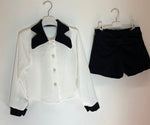 Cord short and shirt set