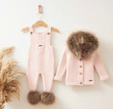 Real fur dungaree amd coat