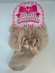 Beige  frilly ankle socks