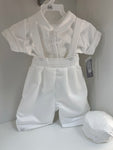 Kevin white christening wear