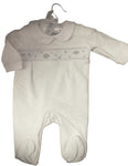 Unisex star velour babygrow