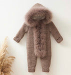 Full real fur snowsuit