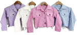 Denim jackets pink