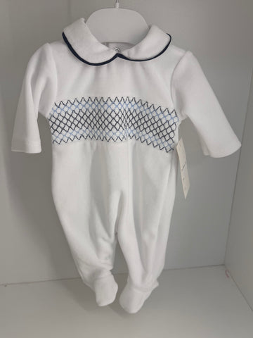 Hudson velour babygrow