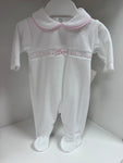 Mia velour babygrow