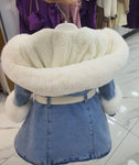 Fur heavy coat dress set2-11 years