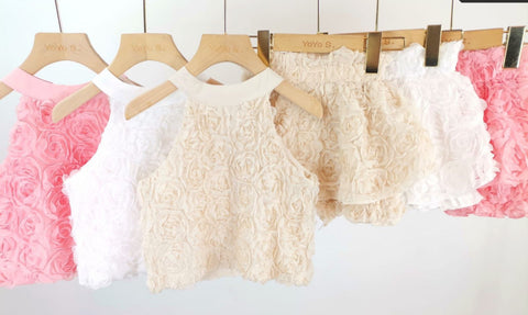 Rose Co ord set white