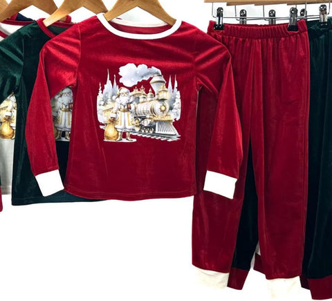 Boys Xmas pjs red