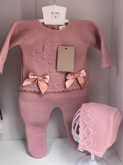 Knitted bow set