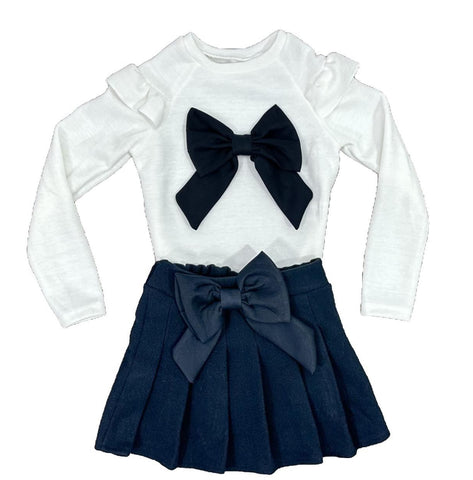 Bow pleated set