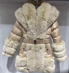 Barbie fur coat beige