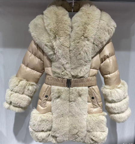 Barbie fur coat beige