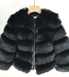 Cindy fur coat black