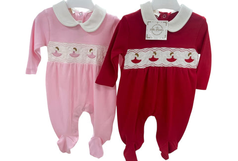 Ballerina babygrow red