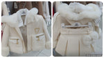 Girls fur coat set