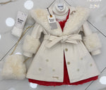 Girls fur coat set