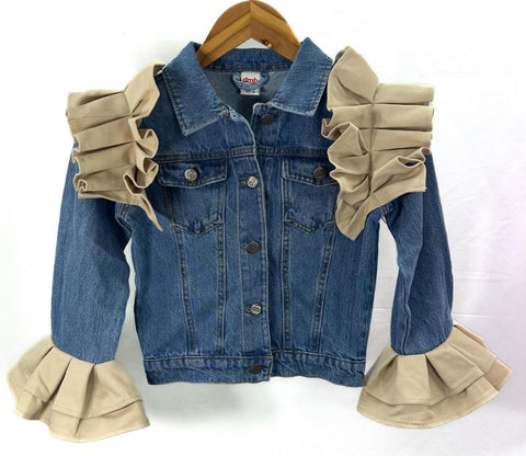 Frill denim jacket