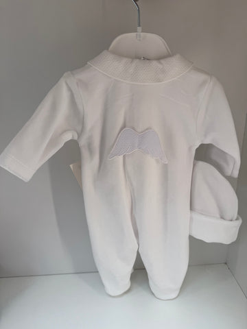 Angelwing  velour babygrow