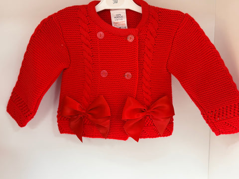 Red bow cardigan