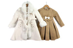 Fur heavy coat dress set2-11 years