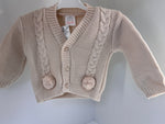 Pom Pom Cardigan-Beige