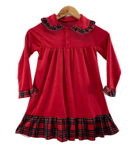 Velour nightdress red