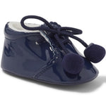 Navy Pompom soft sole