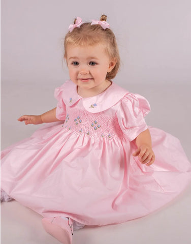 Pink smock dress