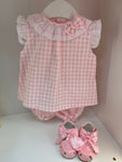 Gingham bloomer set